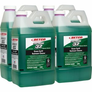 Betco Green Earth Restroom Cleanerr - FASTDRAW 32 - Concentrate - 64 fl oz (2 quart) - Citrus Floral Scent - 4 / Carton - Heavy Duty, Water Soluble - Green