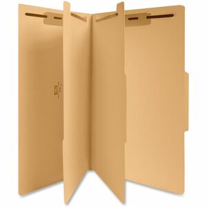 Business Source Legal Recycled Classification Folder - 8 1/2" x 14" - 2" Expansion - 1" Fastener Capacity, 2" Fastener Capacity - 2 Divider(s) - Manila - 10% Recycled - 25 / B