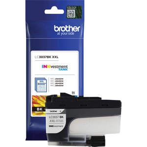 Brother Genuine LC3037BK Super High-yield Black INKvestment Tank Ink Cartridge - Inkjet - Super High Yield - 3000 Pages - 1 Each