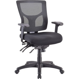 Lorell Conjure Executive Mesh Mid-back Chair - Black Seat Color - Black Back Color - Mesh Back Material - Mid Back - 5-star Base - 1 Each