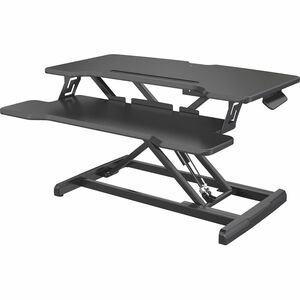 Lorell X-type Slim Desk Riser - 19 lb Load Capacity - 16.50" Height x 20" Width - Desktop - Black