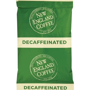 New England Decaffeinated Breakfast Blend Coffee Portion Pack - Breakfast Blend - Light/Medium - 2.5 oz Per Pack - 24 / Carton