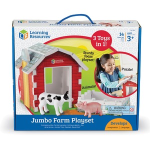 Learning Resources Jumbo Farm Playset - Theme/Subject: Animal - Skill Learning: Farm, Game, Eye-hand Coordination, Fine Motor, Imagination, Visual, Tactile Stimulation, Proble