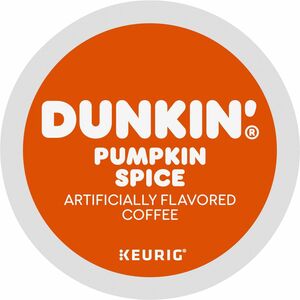 Dunkin'® K-Cup Pumpkin Spice Coffee - Compatible with K-Cup Brewer - Medium - K-Cup - 22 / Box