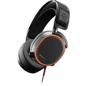 SteelSeries Arctis Pro Wired 40 mm Stereo Gaming Headset - Over-the-head - Circumaural - Black, White
