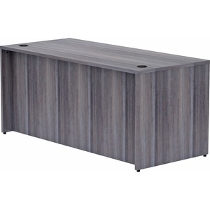 Lorell Weathered Charcoal Laminate Desk Shell - 66" x 30" x 29.5" , 1" Top - Material: Polyvinyl Chloride (PVC) Edge - Finish: Laminate Top, Weathered Charcoal Top