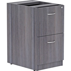 Lorell Essentials Series File/File Fixed File Cabinet - 16" x 22"28.3" - 2 x File Drawer(s) - Finish: Laminate, Weathered Charcoal - File Drawer