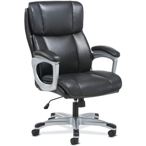 Sadie 3-Fifteen Executive Leather Chair - Black Seat Color - Plush, Bonded Leather Seat Material - Black Back Color - Plush, Bonded Leather Back Material - High Back - 5-star