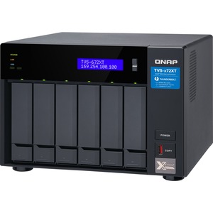 QNAP TVS-672XT-I3-8G 6 x Total Bays SAN/NAS/DAS Storage System - 4 GB Flash Memory Capacity - Intel Core i3 Quad-core 4 Core 3.10 GHz - 8 GB RAM - DDR4 SDRAM Tower