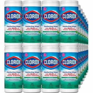 Clorox Disinfecting Cleaning Wipes - Bleach-Free - Wipe - Fresh Scent - 35 / Canister - 840 / Pallet - Green