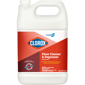 Clorox Commercial Solutions Professional Floor Cleaner & Degreaser Concentrate Refill - Concentrate Liquid - 128 fl oz (4 quart) - 144 / Pallet - Clear