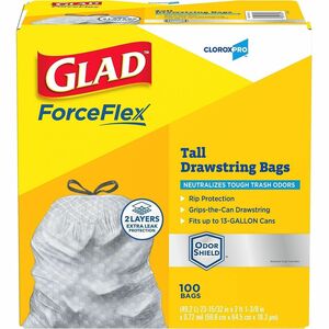 CloroxPro™ Glad® ForceFlex Tall Kitchen Drawstring Trash Bags