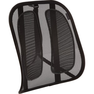 Fellowes Office Suites™ Mesh Back Support - Strap Mount - Black - Mesh Fabric