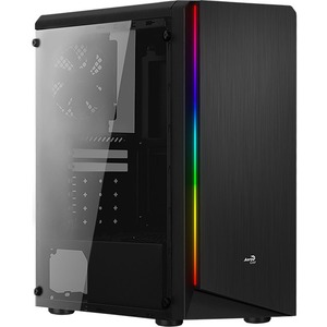 AeroCool Rift Computer Case - ATX, Mini ITX, Micro ATX Motherboard Supported - Mid-tower - SPCC, Acrylonitrile Butadiene Styrene ABS, Tempered Glass - Black - 4.80