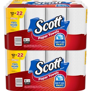 Scott Choose-A-Sheet Paper Towels - Mega Rolls - 1 Ply - 11" x 6" - 102 Sheets/Roll - White - 12 Per Pack - 2 / Carton