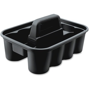 Rubbermaid Commercial Deluxe Carry Caddy - 15" Length x 10.90" Width x 7.40" Height - Black - 6 / Carton
