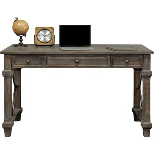 Martin Carson Writing Desk - 2-Drawer - 30" Height x 54" Width x 27" Depth - 2 - Material: Veneer - Finish: Weathered Dove - 1 Each