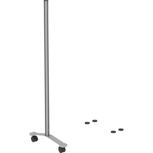 Lorell Adaptable Panel Legs for 71"H Configuration - 18.8" Width x 2" Depth x 48.8" Height - Aluminum - Silver