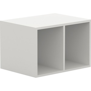 Lorell White Double Cubby Storage Base Adder Unit - 23.6" Width x 17.8" Depth x 15.8" Height - White