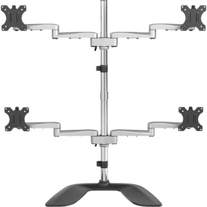 StarTech.com Quad-Monitor Stand - Articulating - Steel & Aluminum - Up to 32" Screen Support - 70.40 lb Load Capacity - 4.92" Height x 13.70" Width - Desktop, Freestanding - S