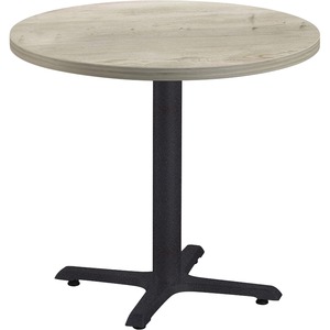 Special-T Star-X 36"D Hospitality Table - Thermofused Laminate (TFL) Round Top x 36" Table Top Diameter - 29" Height - Assembly Required - Silver Gray - Particleboard