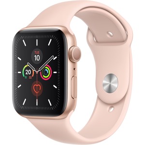 Apple Watch Series 5 Smart Watch - Wrist Wearable - Gold Aluminum Case - Pink Sand Band - Aluminium Case