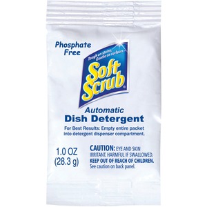 Soft Scrub Dishwasher Detergent Packs - 1 oz (0.06 lb) - Citrus Scent - 200 / Carton - Pleasant Scent, Phosphate-free - White