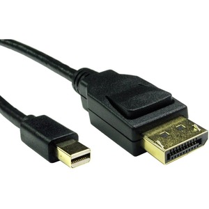 Cables Direct 2 m DisplayPort/Mini DisplayPort A/V Cable for Gaming Computer, Audio/Video Device, Monitor - First End: 1 x Mini DisplayPort Male Digital Audio/Video