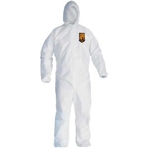 Kleenguard A30 Coveralls - Zipper Front with 1" Flap, Elastic Back, Wrists, Ankles & Hood - Recommended for: Pharmaceutical, Maintenance, Manufacturing, Aerospace - 2-Xtra Lar