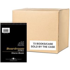 Roaring Spring Boardroom Series Gregg Ruled Spiral Steno Memo Book - 80 Sheets - 160 Pages - Printed - Spiral Bound - Both Side Ruling Surface - Red Margin - 15 lb Basis Weigh