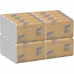 Scott Multifold Narrow Width Paper Towels with Absorbency Pockets - Multifold - 9.40" x 8" - 4000 Sheets - White - Fiber - 250 Per Pack - 16 / Carton