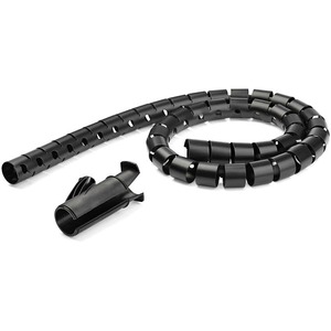 StarTech.com 1.5m / 4.9ft Cable Management Sleeve - Spiral - 45mm/1.8inch Diameter - W/ Cable Loading Tool - Expandable Coiled Cord Organizer - Polyethylene