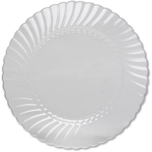 Comet Classicware Heavyweight Plates - - Plastic - Disposable - Clear - 144 / Carton