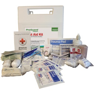ProGuard 50-person First Aid Kit - 50 x Individual(s) - 11" Height x 10.5" Width3" Length - Plastic Case - 6 / Carton