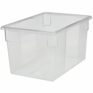 Rubbermaid Commercial 21.5-Gallon Food/Tote Boxes - Transporting, Storing - Dishwasher Safe - Clear - Plastic, Polycarbonate Body - 6 / Carton
