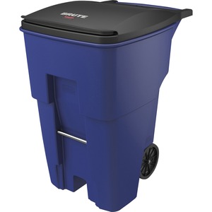 Rubbermaid Commercial Brute 95-gallon Rollout Container - Rollout Lid - 95 gal Capacity - Mobility, Heavy Duty, Wheels, Reinforced, Smooth, Ergonomic Handle, UV Resistant - 46