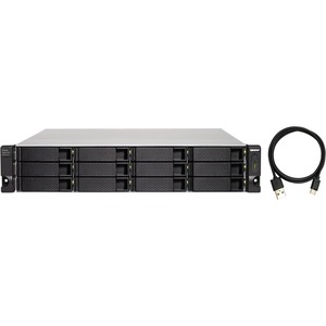 QNAP Drive Enclosure - USB 3.1 Gen 2 Type C Host Interface - 2U Rack-mountable - 12 x HDD Supported