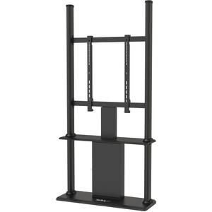 StarTech.com Digital Signage Display Stand - Black - Locking - Up to 55" Screen Support - 176 lb Load Capacity - 76.38" Height x 13.78" Width - Floor - Steel - Black