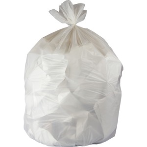 Genuine Joe 16-gallon Linear Low-Density Bags - 16 gal - 24" Width x 32" Length x 0.40 mil (10 Micron) Thickness - White - Resin - 500/Carton - Waste Disposal