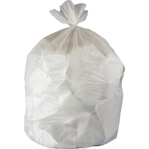 Genuine Joe 16-gallon Linear Low-Density Bags - 16 gal Capacity - 24" Width x 32" Length - 0.40 mil (10 Micron) Thickness - Low Density - White - Resin - 500/Carton - Waste Di