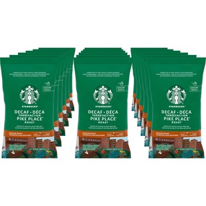 Starbucks Pike Place Decaf Coffee Packets - Pike Place, Cocoa, Toasted Nut - Medium - 2.5 oz Per Packet - 18 / Box