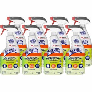fantastik® Fantastik Disinfectant Degreaser Spray - Spray - 32 fl oz (1 quart) - Fresh Scent - 8 / Carton - Green