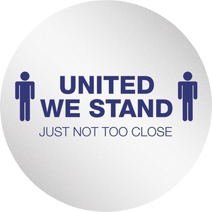 Deflecto StandSafe 20" Personal Spacing Disks-United We Stand