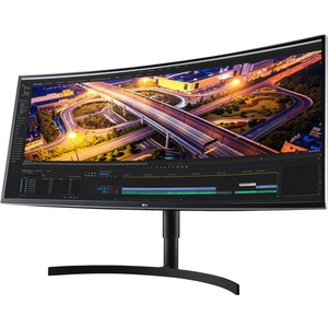 LG Ultrawide 38WN75C 38inch UW-QHDplus Curved Screen LCD Monitor - 21:9 - Silver, Black -