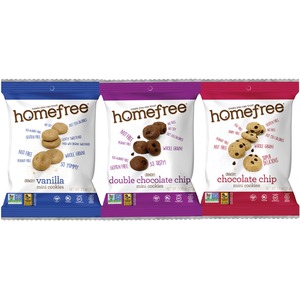 Homefree Mini Cookie Variety Pack - Dairy-free, Tree-nut Free, Peanut-free, Gluten-free, Low Sodium, Trans Fat Free, Cholesterol-free, Egg-free - Vanilla, Chocolate Chip - 1.1