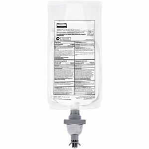 Rubbermaid Commercial Hand Sanitizer Foam Refill - Fragrance-free Scent - 37.2 fl oz (1100 mL) - Kill Germs - Hand - White Clear - Dye-free, Hygienic - 4 / Carton