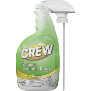 Diversey Crew Bathroom Disinfectant Spray - Ready-To-Use Spray - 32 fl oz (1 quart) - Fresh Floral Scent - 4 / Carton - Clear