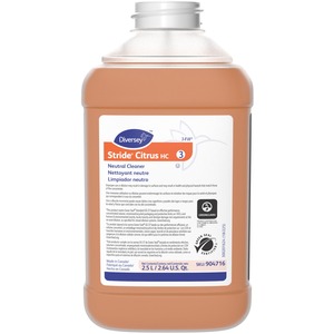 Diversey Stride Citrus Neutral Cleaner - Concentrate - 84.5 fl oz (2.6 quart) - Citrus Scent - 2 / Carton - Non Alkaline, Low Foaming, pH Neutral, Film-free, Phosphorous-free