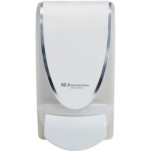 SC Johnson QuickView Manual Dispenser - Manual - 1.06 quart Capacity - Durable, Antimicrobial, Anti-bacterial - White - 1Each
