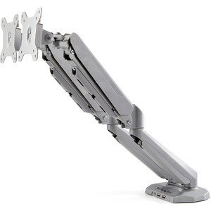 StarTech.com Mounting Arm for Monitor - Silver - Height Adjustable - 2 Display(s) Supported - 15" to 32" Screen Support - 35.20 lb Load Capacity - 75 x 75, 100 x 100 - Aluminu